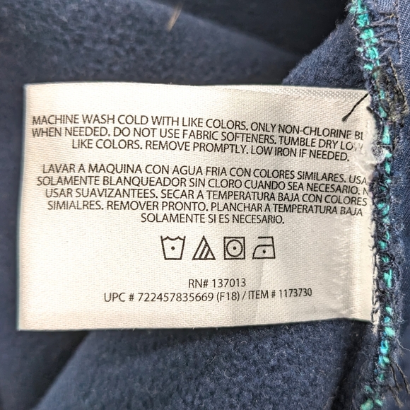 Orvis Plaid Flannel Shirt Jacket Blue Green Snap Button Up Cotton Women's XXL - Picture 8 of 9